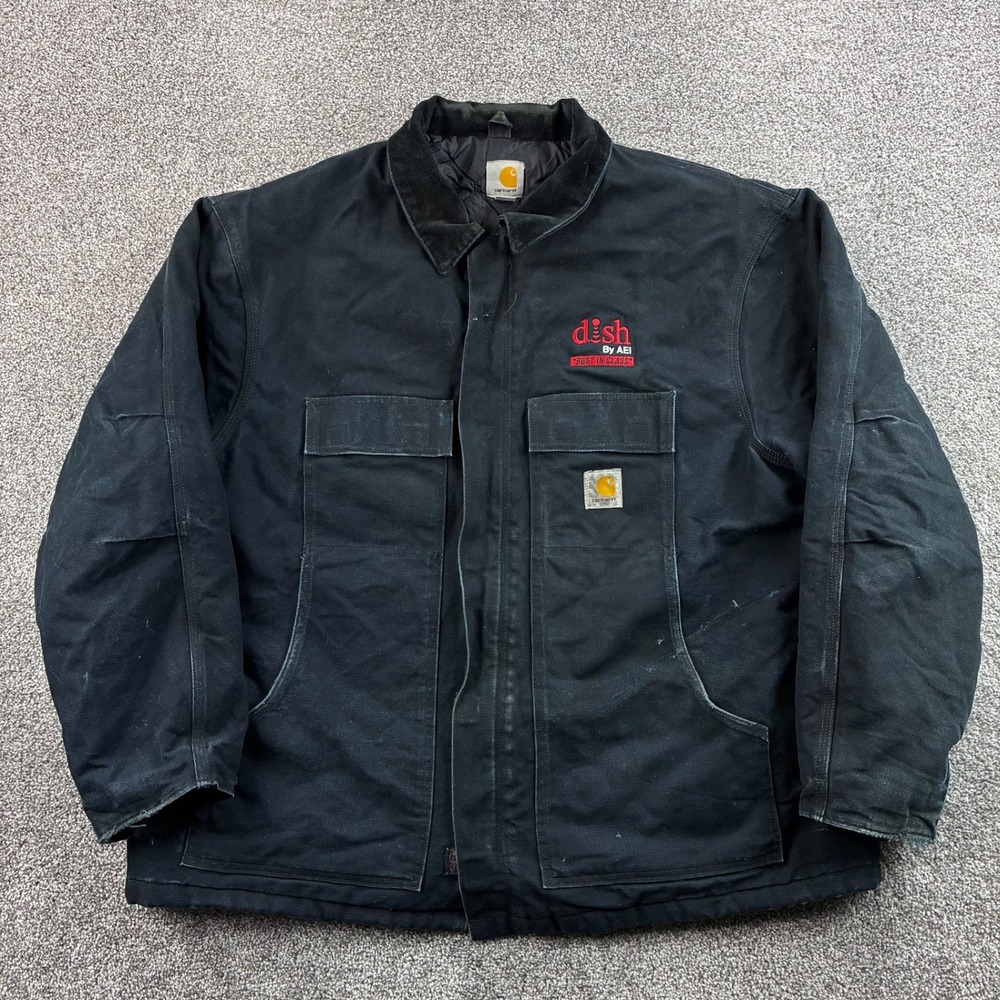 Carhartt Arctic Jacket Mens 2XL Black Duck Canvas Traditional Coat C003-BLK